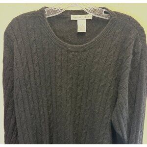 Geoffrey Beene 100% Cashmere Cable Knit Sweater Large Men Old Money Classic Soft